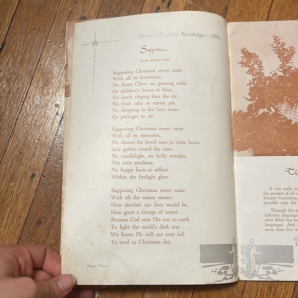 1953 Warp’s Yuletide Greetings Christmas songs and poems - Picture 5 of 16